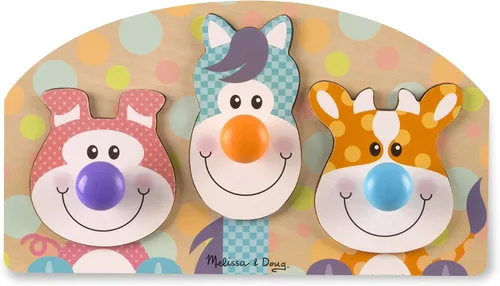 Vista 7 de Melissa & Doug First Play - Rompecabezas de madera de animales de granja (3 piezas)
