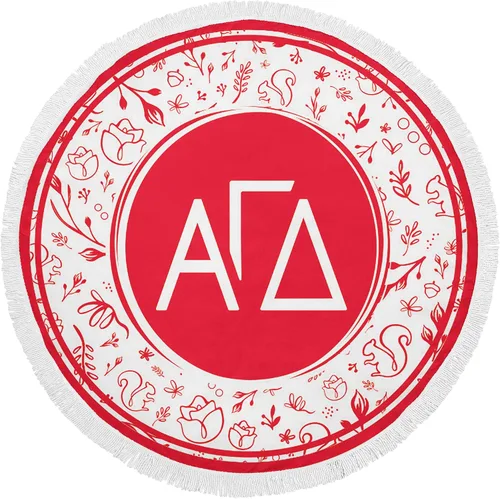 Vista 12 de Alpha Chi Omega Sorority - Toalla de playa redonda (60 pulgadas) de gran tamaño, súper absorbente, sin arena, gruesa toalla grande para piscina