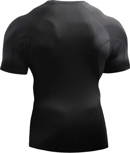 Vista 6 de NELEUS Paquete de 3 camisetas de entrenamiento de capa base de compresión atlética para hombre