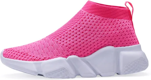 Vista 6 de Hetios Zapatos deportivos para correr para niñas, zapatos de tacón alto, zapatos deportivos para niños (niños pequeñosniños grandes)