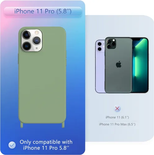 Vista 225 de Funda compatible con iPhone 8 Plus, iPhone 7 Plus/6 Plus/6S Plus con cordón, funda cruzada para iPhone con correa ajustable de silicona para iPhone