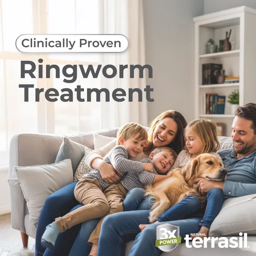 Vista 2 de terrasil Tratamiento de tiña para humanos – Crema antifúngica para adultos y niños, clínicamente probada 1% clotrimazol, trata la mayoría