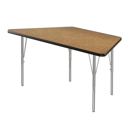 Vista 52 de Correll - Mesa de actividades rectangular Econoline de 30 x 60 pulgadas, parte superior de melamina de granito gris, altura ajustable