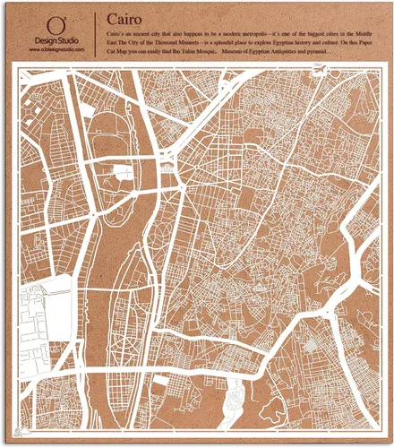 Vista 152 de O3 Design Studio Aberdeen - Mapa de papel cortado en papel blanco de 12 x 12 pulgadas