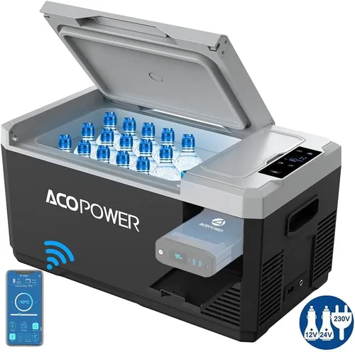 Vista 2 de ACOPOWER LiON Mini Refrigerador Congelador para Automóvil 19 Cuartos, Batería No Incluida