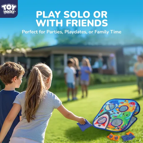 Vista 6 de TOY Life Toddler Outdoor Toys for Kids Ages 4-8, Bean Bag Toss, Outside Yard Games for Kids Cornhole, Indoor Lawn Backyard Games Birthday Family