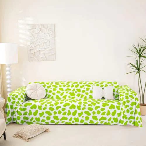 Vista 31 de Erosebridal Funda protectora para sofá, diseño de vaca lechera, diseño de vaca verde manzana, funda acolchada para sofá de animales occidentales
