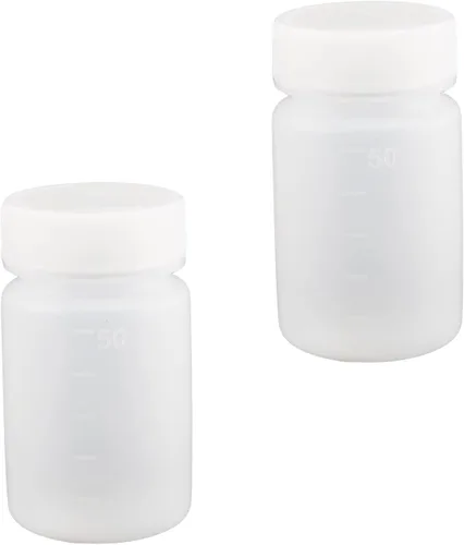 Vista 7 de Bettomshin 1 botella de plástico PE de 3.4 fl oz (grado alimenticio), botella de reactivo de laboratorio de boca ancha, recipiente de almacenamiento