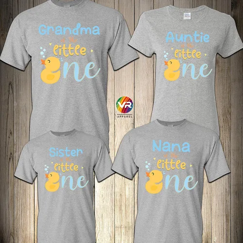 Vista 5 de Birthday Family Shirts Rubber Duckies Bath Duck Birthday Boy T-shirt Family Shirts Bath Duck Shirts Ducks Personalized Matching Custom Sweet ONE
