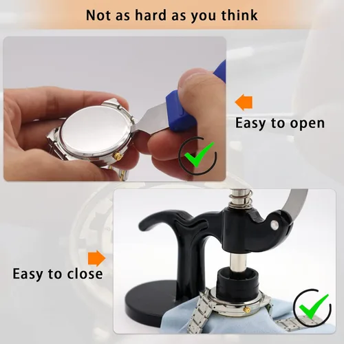 Vista 5 de Kit de reparación profesional de relojes, kit de repuesto de batería para GLDCAPA Watch, herramientas de reparación de relojes con funda