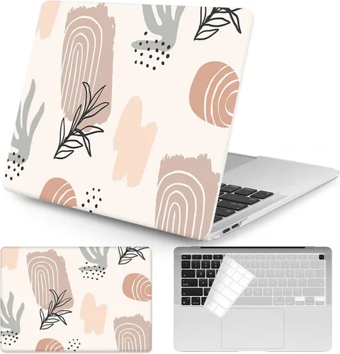 Vista 9 de Funda protectora de plástico rígida de plástico con funda para teclado compatible con MacBook Air de 13 pulgadas 2020, 2019, 2018, A2179, M1, A2337