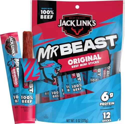 Vista 9 de Jack Link's MrBeast Original Mini Palitos de Cecina de Carne