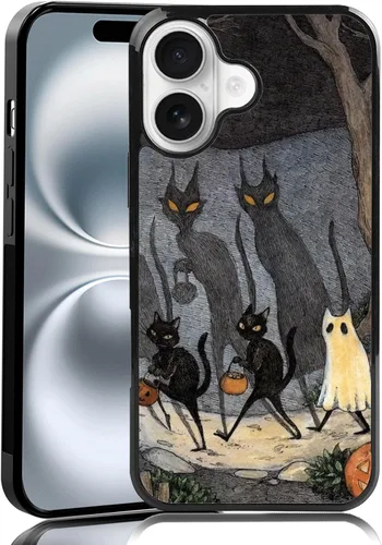 Vista 115 de Elegante funda de teléfono con diseño de gato Marie compatible con iPhone 11, funda de encaje dorado para iPhone, a prueba de golpes, rosa fucsia
