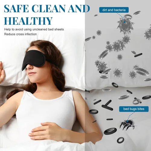 Vista 5 de Preboun Juego de 5 sábanas desechables para hotel, incluye sábanas de cama, fundas de almohada, funda de almohada, funda blanca suave y portátil