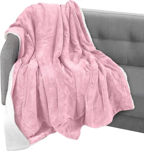 Vista 51 de Elegant Comfort Manta, Manta Reversible de Franela Sherpa, Ultra-Suave, Mullida, Acogedora y Afelpada - Manta Decorativa Ligera para Todas las Gris