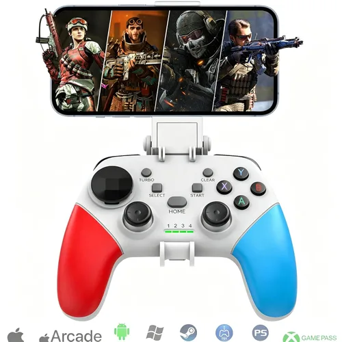 Vista 12 de Megadream Wireless Mobile Gaming Controller Gamepad for iPhone/Android/iPad/PC/Switch/PS4/iPad Joystick with Phone Holder, Supported Cloud Game
