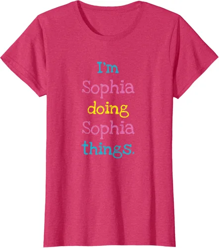 Vista 7 de Sophia - Camiseta con texto personalizado para niñas