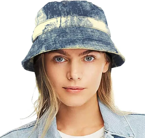 Vista 21 de Sombrero de pescador de algodón lavado de lona para mujer, estilo pescador, verano, playa, sol