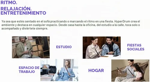 Vista 7 de Juego de batería electrónica virtual, palillos de aire sin ruido portátil con conectividad MIDI Bluetooth para principiantes, adultos y estudiantes
