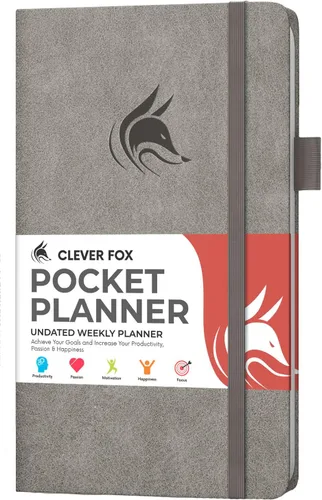 Vista 12 de Clever Fox Agenda de bolsillo semanal – Agenda mensual sin fecha y calendario, mini planificador perfecto para bolso, 3.7 x 6.7 pulgadas