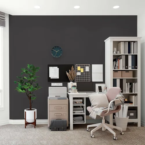 Vista 271 de Glidden Pintura Interior + Imprimación: Gris/Plata Antigua, Una Capa, Satinado, 1 Galón