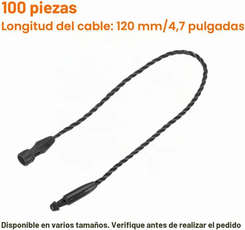 Vista 2 de MECCANIXITY Cadena colgante de algodón con cierre a presión Pins Negro 4.7