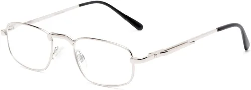 Vista 8 de Readers Readers.com Gafas de lectura: The Anderson, estilo rectángulo de metal para hombre y mujer Oro