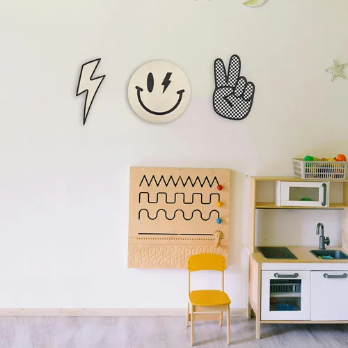 Vista 5 de Xedatric Rad Little Dude - Decoración de habitación – Cartel de la paz, cosas retro y geniales para tu habitación – Juego de 3 piezas, ideal