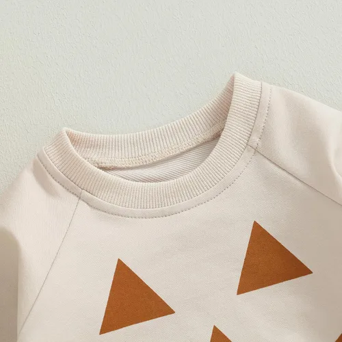 Vista 3 de Ayalinggo Sudadera de cuello redondo para bebé, niña, niño, Halloween, sudadera con cuello redondo y sin botones, ropa de otoño