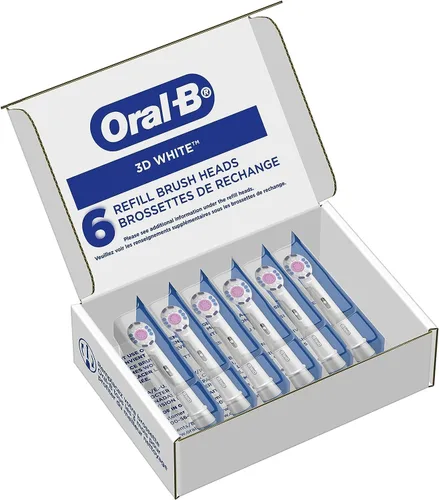 Vista 2 de Oral-B Cabezales de cepillo de repuesto 3D blancos para un cepillo de dientes eléctrico Oral-B (paquete de 6)