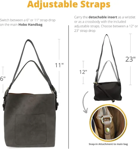 Vista 4 de Joy Susan - Bolsa clásica 2 en 1 para mujer, estilo hobo