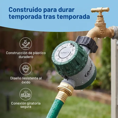 Vista 6 de Orbit 62034 Temporizador de agua mecánico para riego de césped y jardín