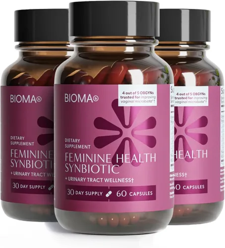 Vista 9 de BIOMA Feminine Health Synbiotic - Suplemento de salud femenina para pH vaginal saludable, tracto urinario y apoyo digestivo - con probióticos