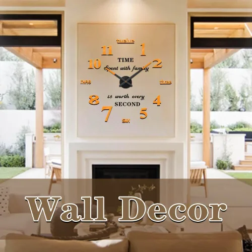 Vista 2 de VANGOLD Reloj de pared DIY sin marco, espejo 3D, gran silencio, calcomanías de pared para sala de estar, dormitorio, decoración del hogar Dorado