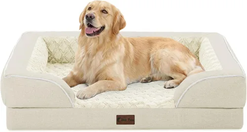 Vista 122 de Camas ortopédicas para perros grandes, cama de espuma viscoelástica impermeable para mascotas grandes con lados 89x56 cm, sofá para perros grandes
