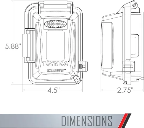 Vista 7 de TayMac MM420C - Cubierta de placa de pared de 1 banda no metálica, extra resistente, resistente a la intemperie, de uso en horizontal/vertical