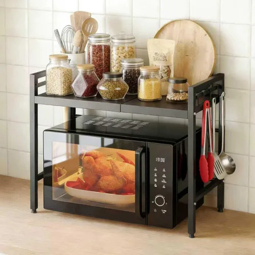 Vista 7 de Soporte extensible para horno microondas de 2 niveles con 6
