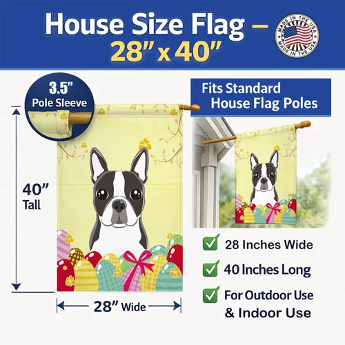 Vista 621 de Caroline's Treasures BB1923GF Bandera decorativa para jardín con diseño de Border Collie, para caza de huevos de Pascua, para jardín, jardín, patio