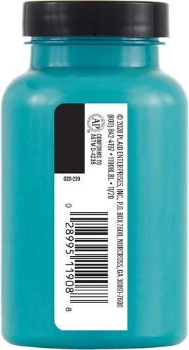 Vista 2 de FolkArt, Arctic Teal One 11908 - Pintura acrílica brillante brillante de 8 fl oz / 8.0 fl oz, para manualidades fáciles de aplicar, suministros