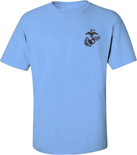 Vista 6 de zerogravitee Camiseta de manga corta para adulto con emblema de los marines Jaspeado oscuro