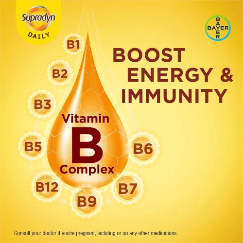 Vista 7 de SupradynS - Tabletas multivitamínicas diarias para hombres y mujeres con zinc esencial, 12 vitaminas, 5 oligoelementos para inmunidad diaria