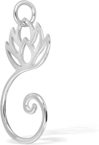 Vista 3 de WithLoveSilver de plata de ley 925Buda Swirl colgante de flor de loto