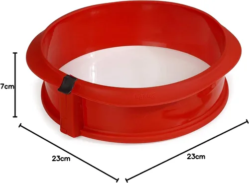 Vista 8 de Lekue Molde desmontable de 9 pulgadas con placa de cerámica, color rojo
