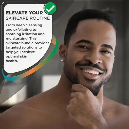Vista 7 de CHAMUEL MEN Juego de cuidado diario de la piel todo lo que necesitas para hombres Incluye lavado facial antienvejecimiento + hidratante