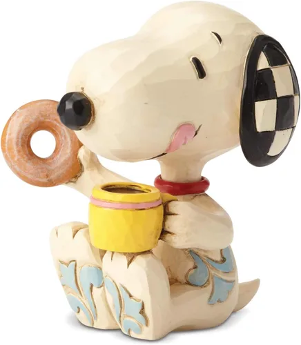 Vista 2 de Enesco 6001297 Jim Shore Peanuts Snoopy Donuts and Coffee - Figura en miniatura, 3 pulgadas, multicolor