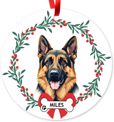 Vista 21 de Adorno de Navidad personalizado de Beagle, adorno personalizado con nombre de mascota, regalos para los amantes de los perros Beagle, decoración
