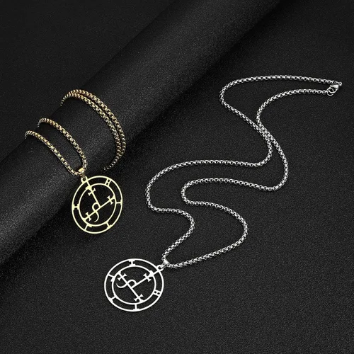 Vista 11 de EUEAVAN Sigil of Lilith Collar para mujeres y hombres Hécate gótico Lilith Diosa Sigil colgante Lucifer Signo mitología pagana joyería regalo