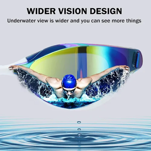 Vista 5 de Gafas de natación para hombres/mujeres, antivaho anti-UV, gafas de natación para adultos, niños/niñas/jóvenes/jóvenes