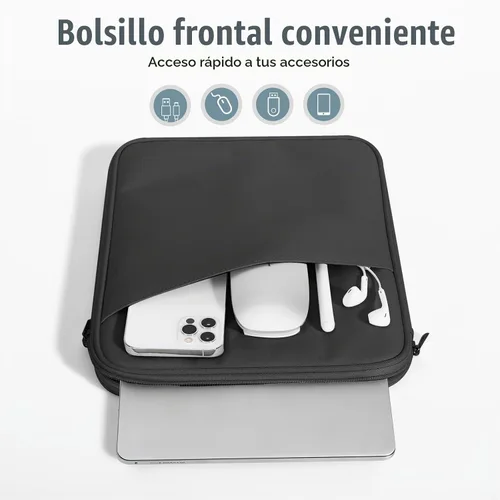 Vista 6 de TiMOVO Funda para portátil de 13 pulgadas para MacBook Neo, color negro