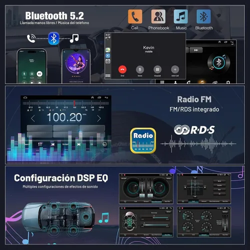 Vista 5 de Radio de coche de 4 GB+64 GB para Honda CRV 2012 2013 2014 2015 2016, pantalla táctil IPS de 10 pulgadas CRV estéreo de coche con Carplay